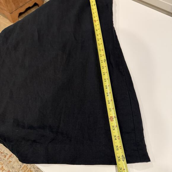 Ann Taylor Loft 100% Linen Dress Size 6 Boho Crochet Lace Black Classy Sundress - Picture 14 of 16